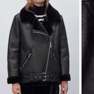 ZARA Black Double Faced Jacket